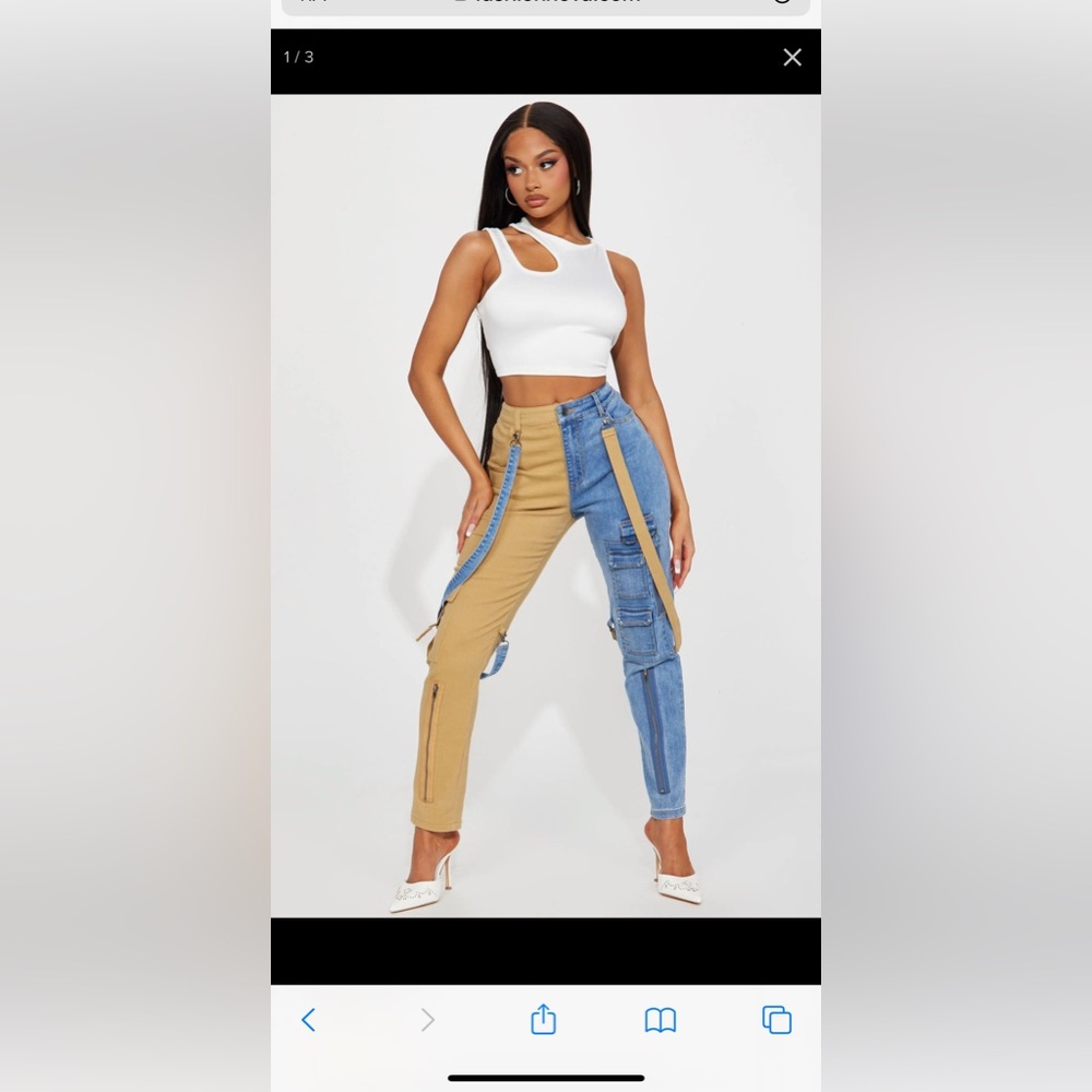 Cargo jeans, size 7 Worn once